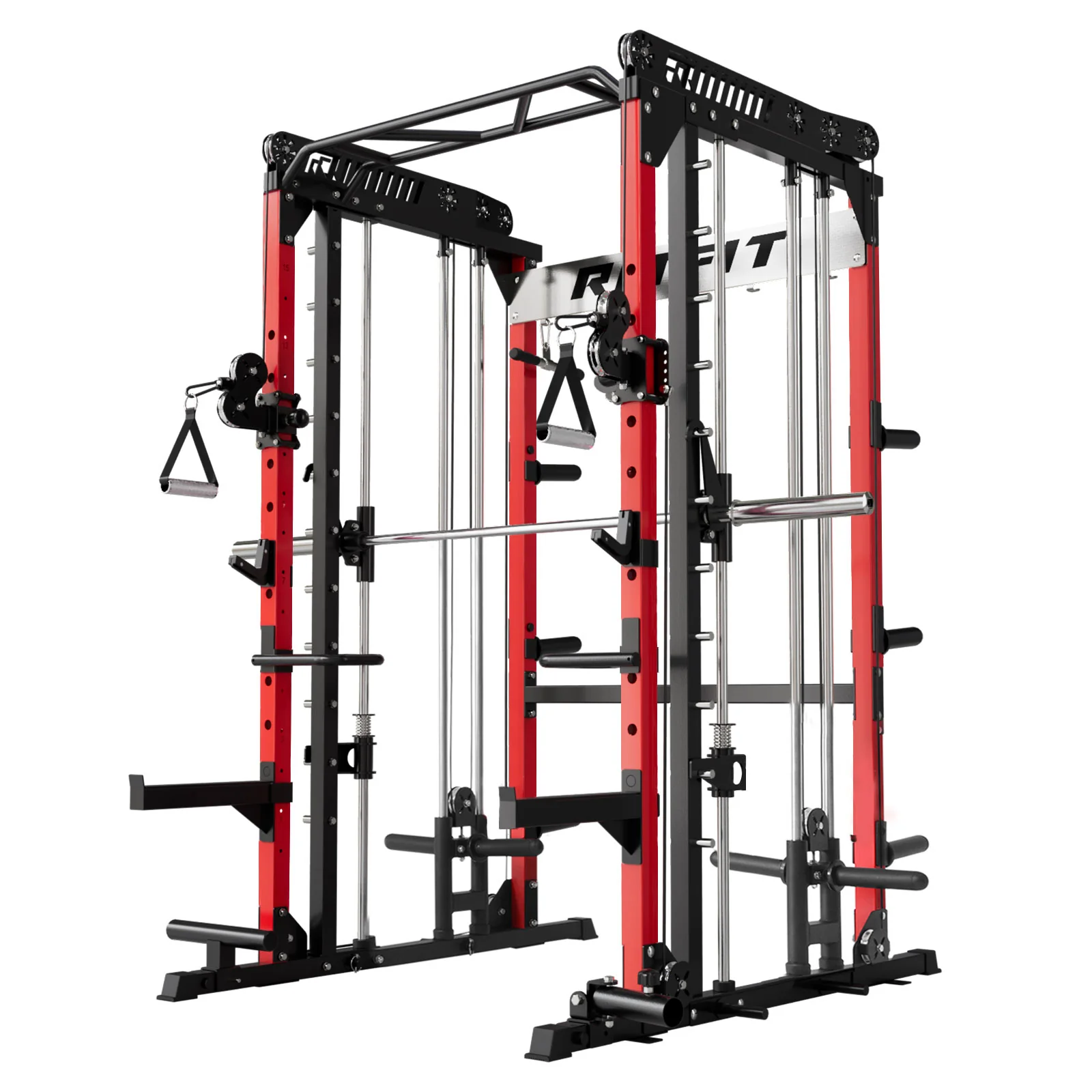 RitFit M1 PRO Multi-Functional Smith Machine with Cable Crossover System and Squat Rack for Home Gym - Image 17