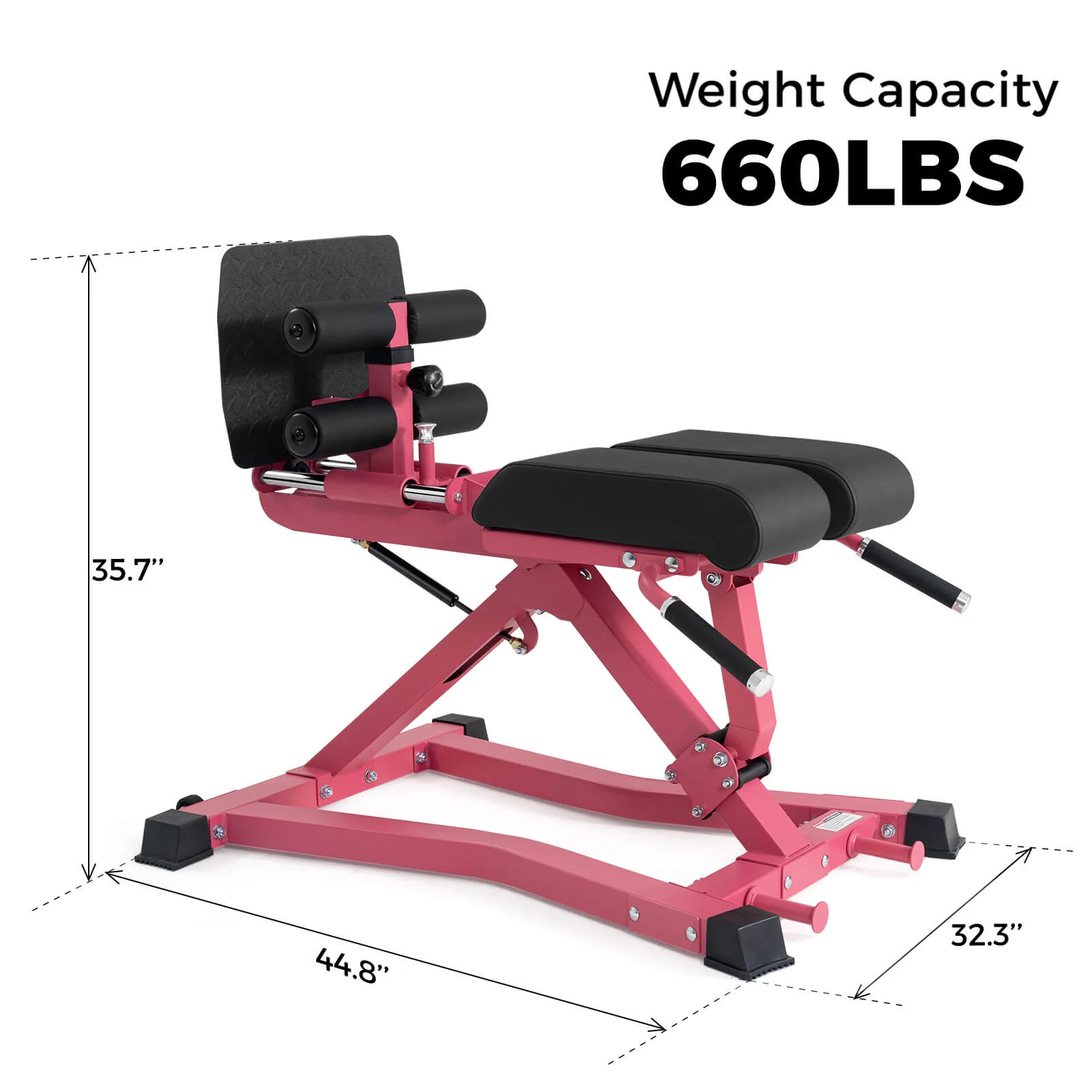 RitFit BE01 Pink Adjustable Back Extension Machine for Home and Gym - Image 4