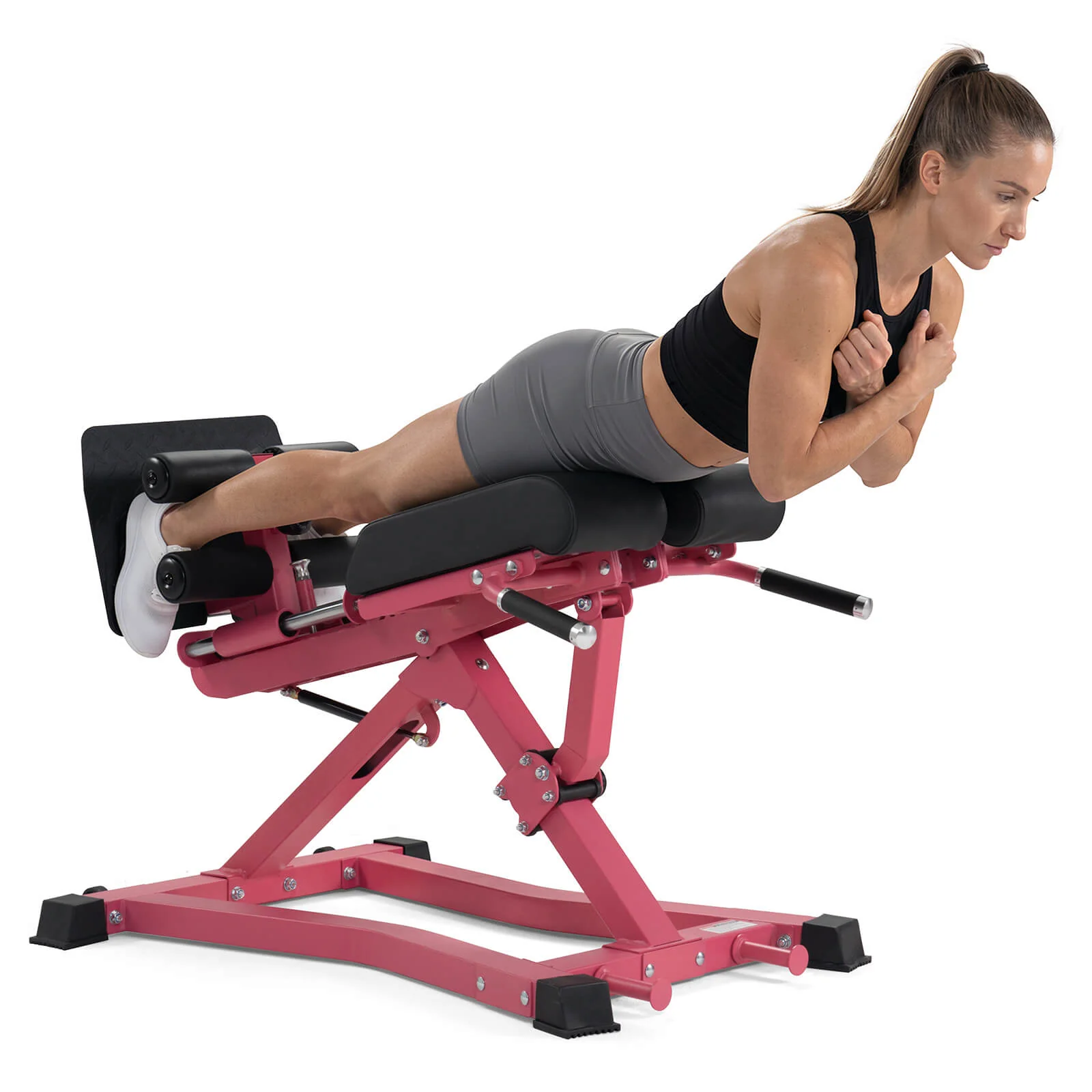 RitFit BE01 Pink Adjustable Back Extension Machine for Home and Gym - Image 5