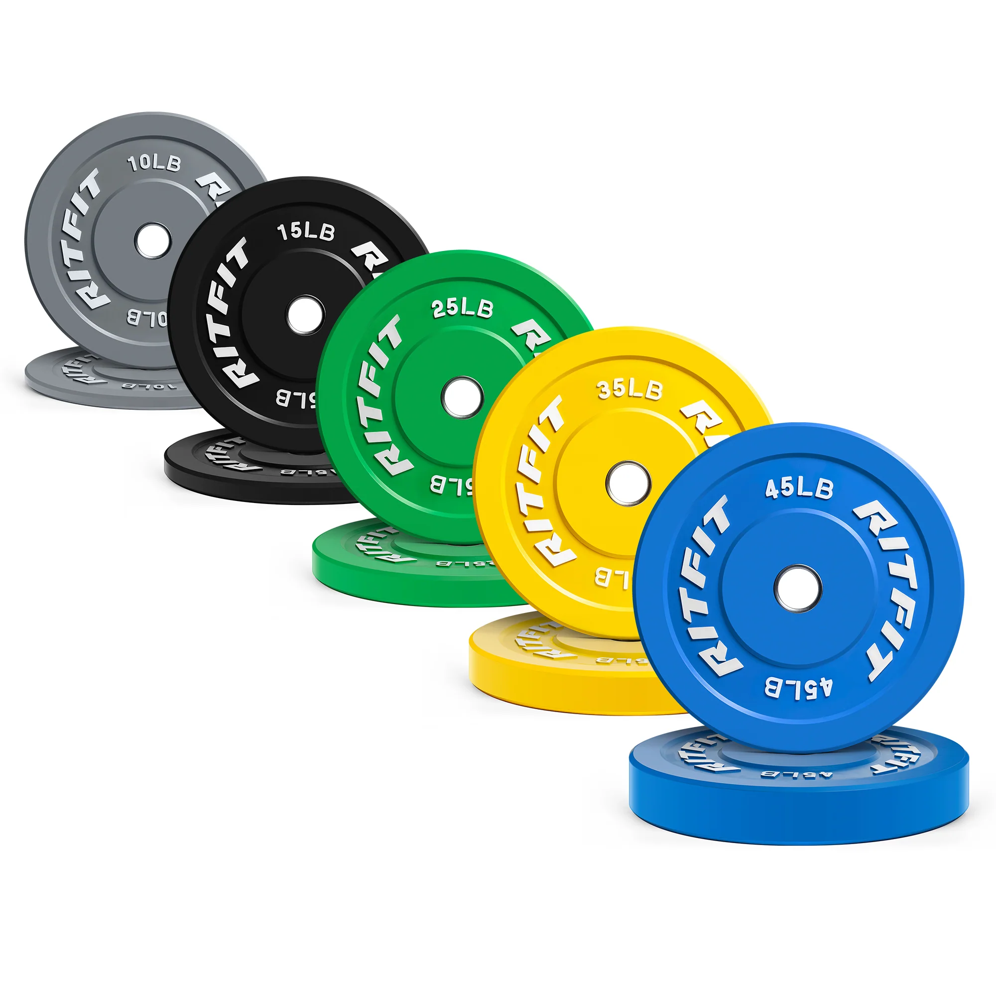 RitFit Color Bumper Plates Olympic 2-Inch Rubber - Image 16