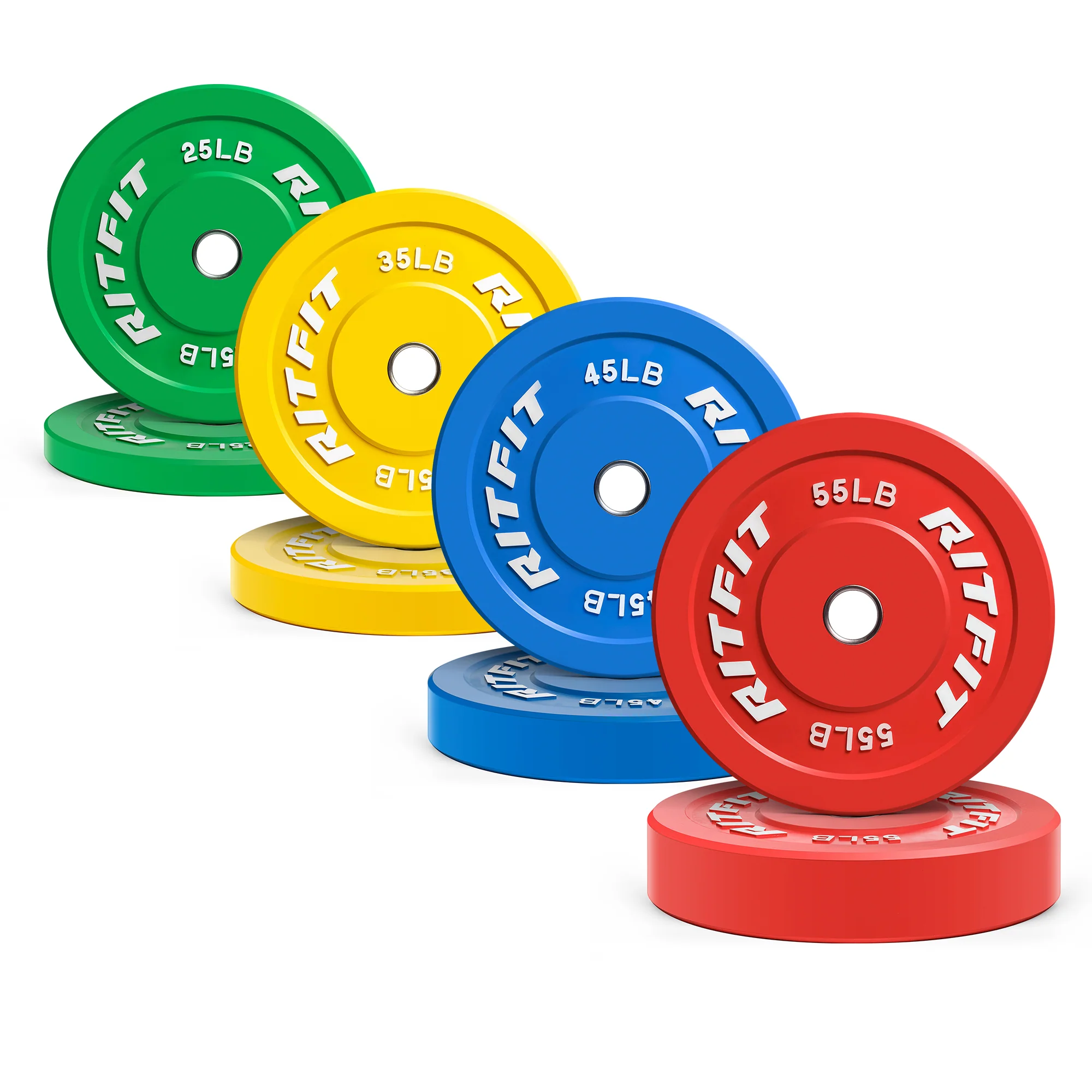 RitFit Color Bumper Plates Olympic 2-Inch Rubber - Image 17