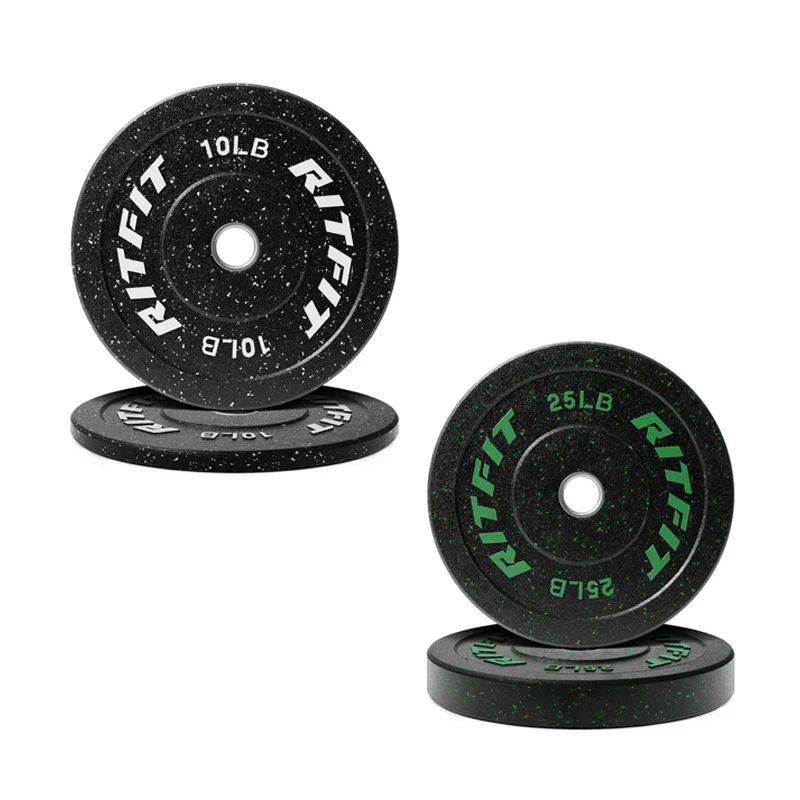 RitFit Fleck Bumper Plates 2-Inch Olympic Rubber Weight Plates - Image 19