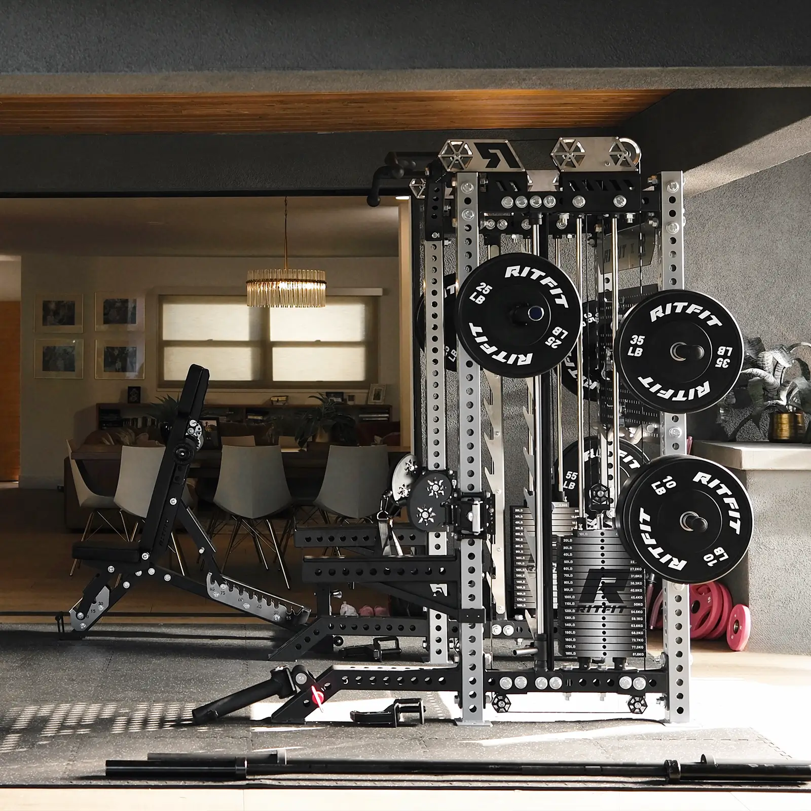 RitFit Limited Edition M3 Home Gym Smith Machine with Cable Crossover - Image 11