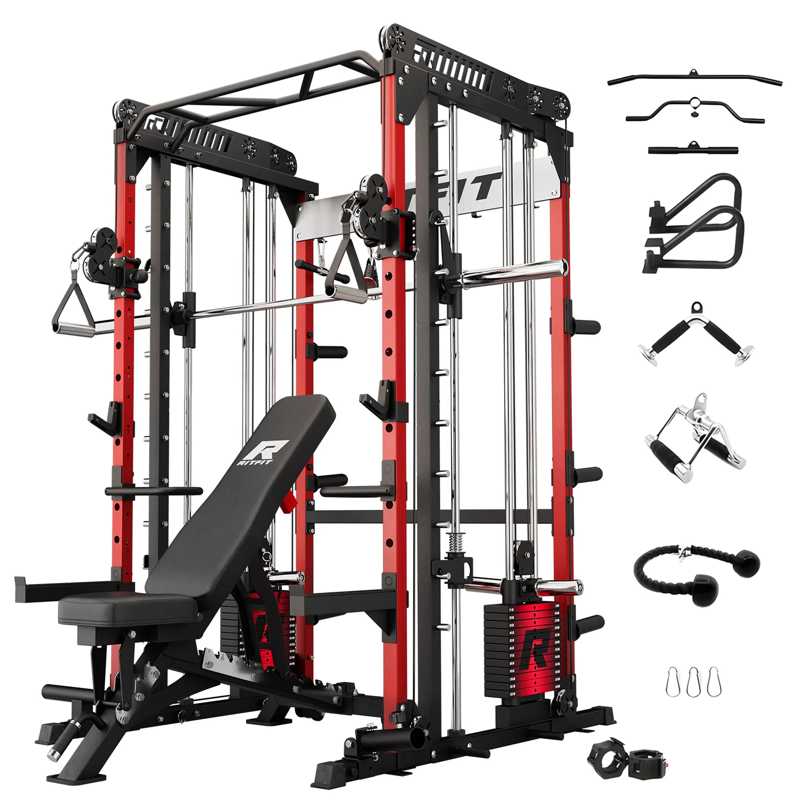 RitFit M1 PRO Smith Machine Weight Stack Home Gym Package - Image 16