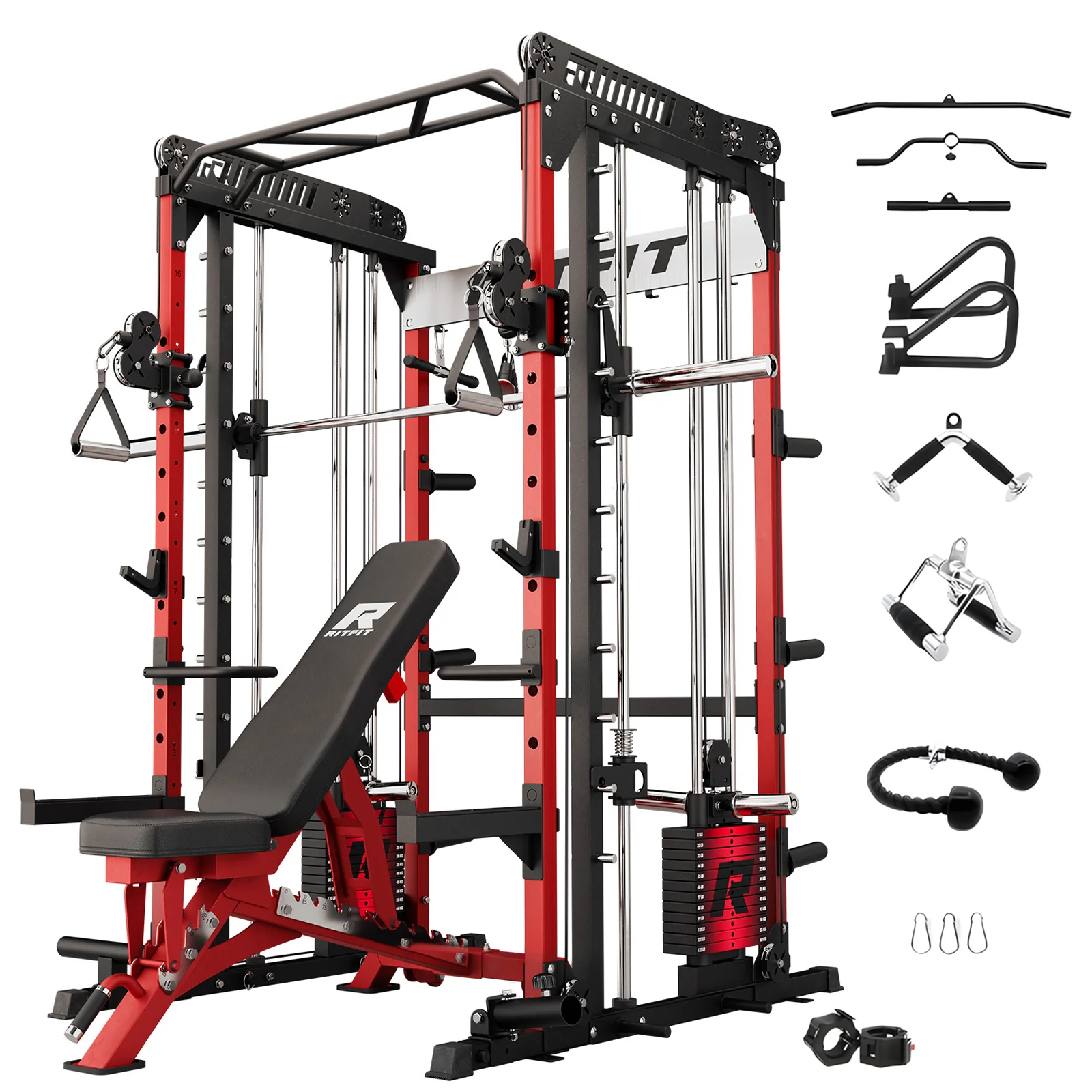 RitFit M1 PRO Smith Machine Weight Stack Home Gym Package - Image 17