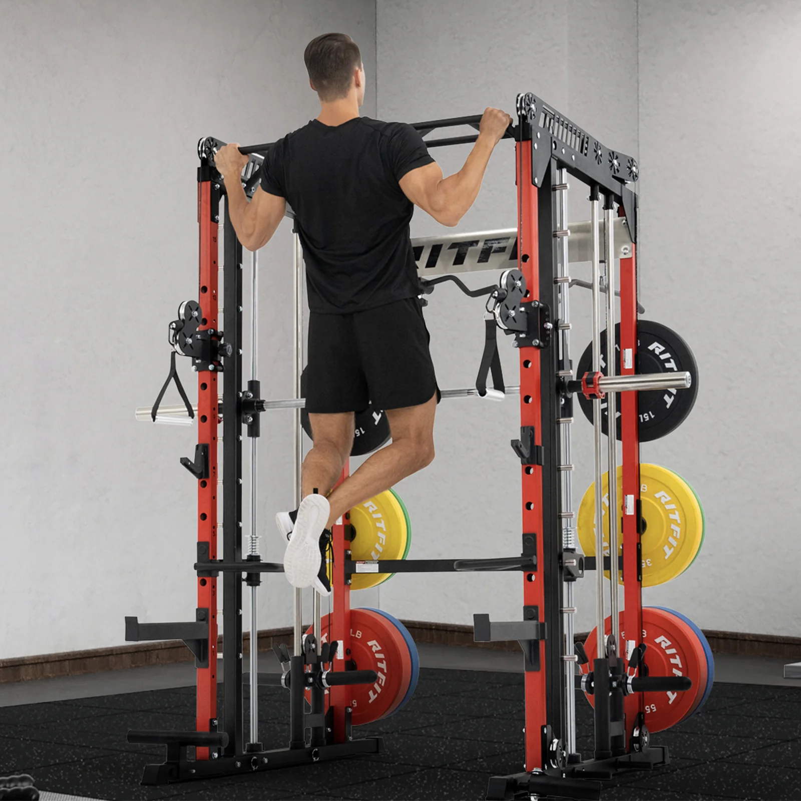 RitFit BLP01 45 Degree 3-In-1 Leg Press Hack Squat and Calf Raise Machine - Image 9