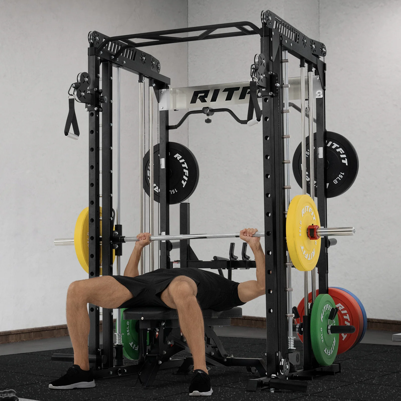 RitFit BLP01 45 Degree 3-In-1 Leg Press Hack Squat and Calf Raise Machine - Image 10