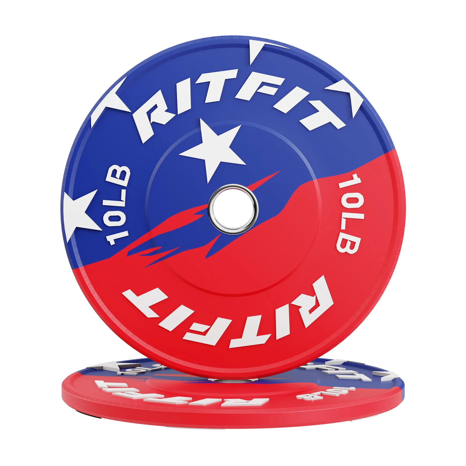 RitFit Patriotic Color Bumper Plates 2 Inch Olympic Rubber Weight Plates - Image 4
